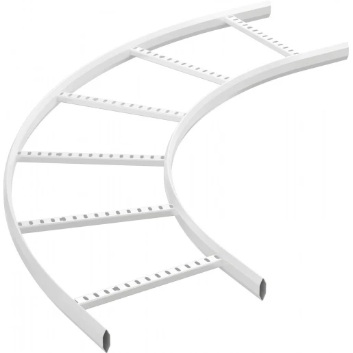 Stago Wibe bocht / hoekstuk kabelladder 90° 500x55mm thermisch verzinkt en gecoat wit RAL 9010 716191