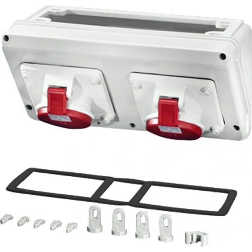 Hensel Mi Connectionbox IP44 2x16A 5p 400V 6h CEE Breedte 300mm