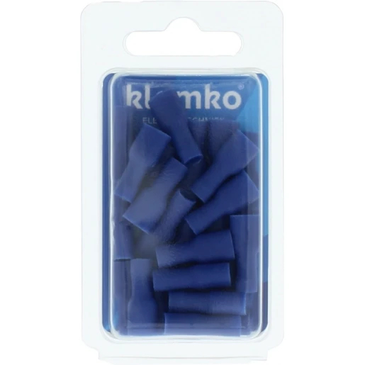 Klemko Blister verpakte vol.Geïsol.Vlakstekerhuls 6,3x0,8mm voor 1