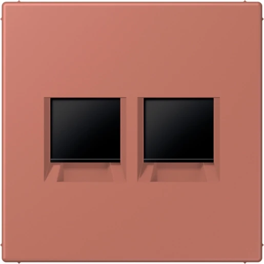 Jung LS range Afdekking centraalplaat AMP Radiall LC32121 Modular-Jack 2 connectoren Zonder label LC1969-2WE236
