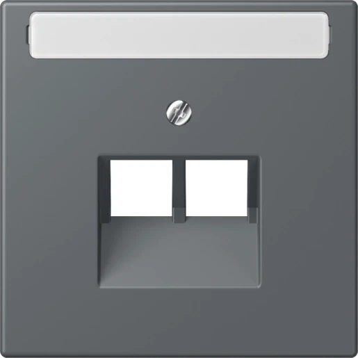 Jung LS range Afdekking centraalplaat LC32010 UAE/IAE 2 connectoren Met label LC969-2NAUA202