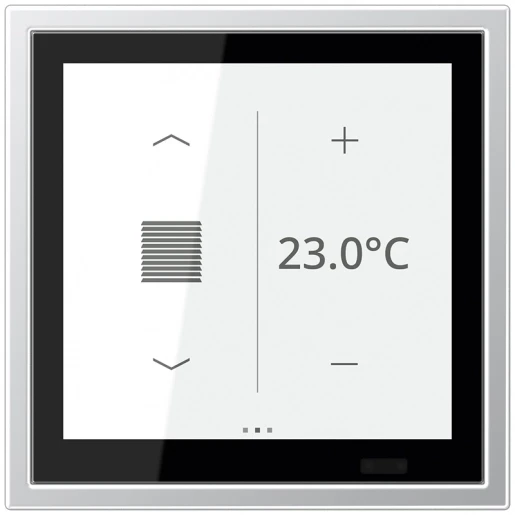 Jung LS range Touch ruimtecontroller KNX aluminium RAL 9006 LSZAL459BFD1S