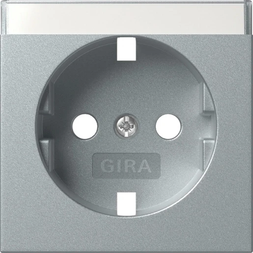 Gira System 55 wandcontactdoos ra aluminium 494726