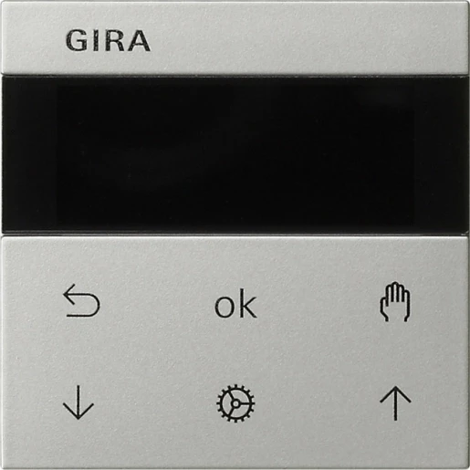 Gira System 55 s3000 jaloezie- en schakelklok display edelstaal 2-voudig RVS 5366600