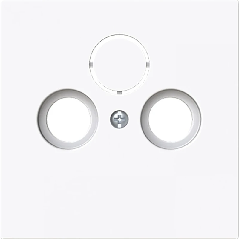 ABB Busch-Jaeger Art linear Centraalplaat voore antennecontactdoos Satelliet Centraalplaat 3 connectoren Zonder label wit 2CKA001724A4432