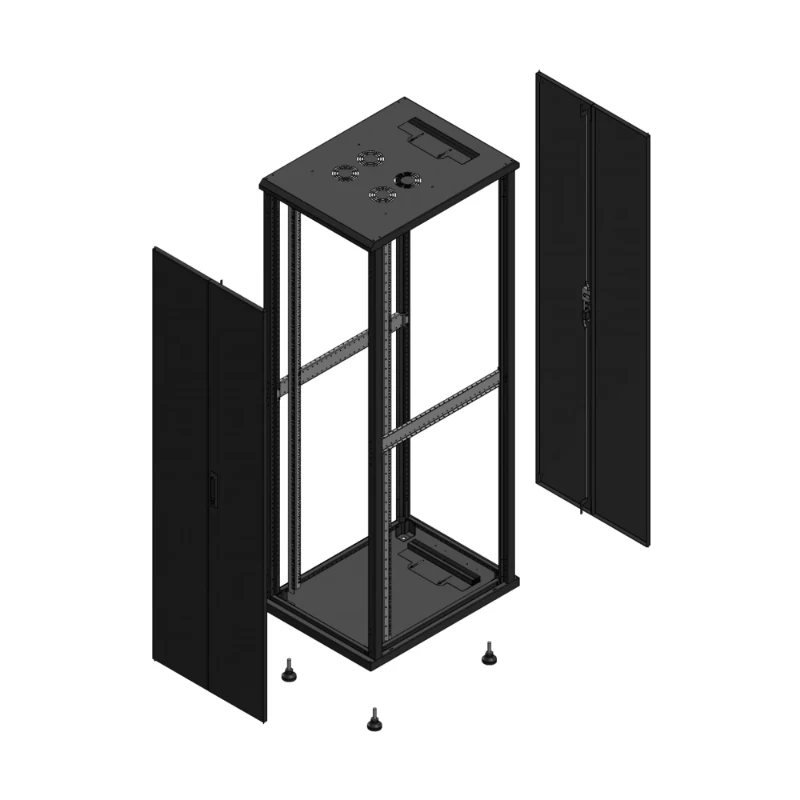 Gigamedia Vloer patchkast AV dubbel TOL AR dubbel TOL EX 19" 42HE 600x800mm Zwart GGM 704268PTDPTDEX
