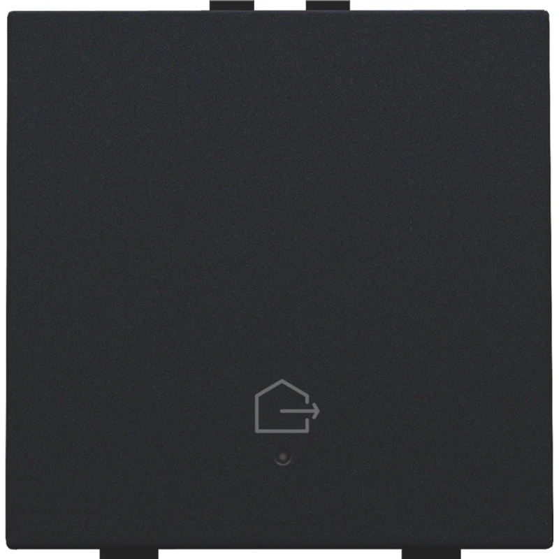 Niko Drukknop met led en comfortsensoren Home Control enkelvoudig zwart inbouw RAL 9005 161-52921