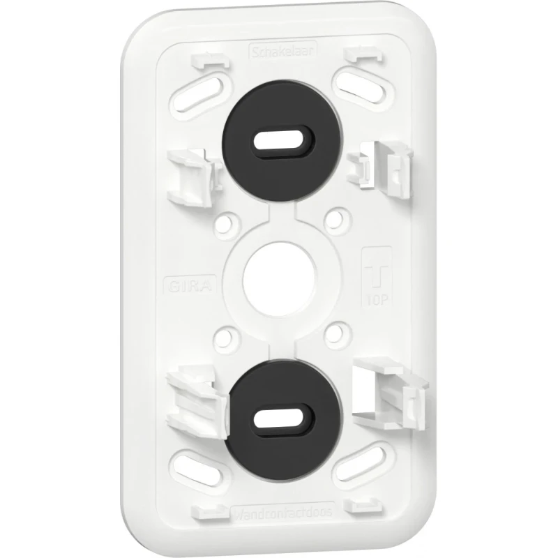 Gira montageplaat k/p combi schakekaar wcd ra opbouw 2-voudig Glanzend wit RAL 9010 305911