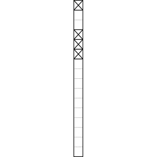 Siedle Vario Communicatiezuil Vrijstaand aluminium 4 modules 1644mm 200024002-00