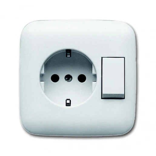 ABB Busch-Jaeger Reflex SI combinatie wandcontactdoos + ra inbouw wit IP20 2CKA001611A0169