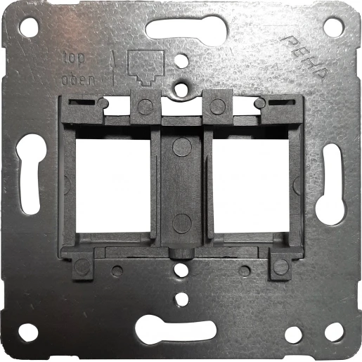 Peha Draagframe Modular-Jack Basiselement 2 connectoren MetaalZonder label 00743211