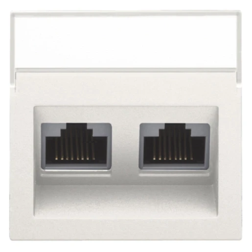 Niko Original / Intense Centraalplaat data RJ uitgang Modular-Jack Centraalplaat 2 connectoren Zonder label wit 101-65400