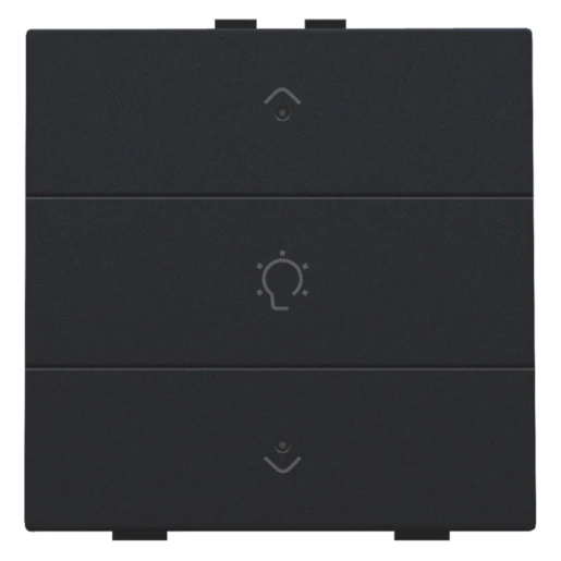 Niko Home Control Bediening dimming 3-voudig zwart inbouw IP20 RAL 9005 161-52043