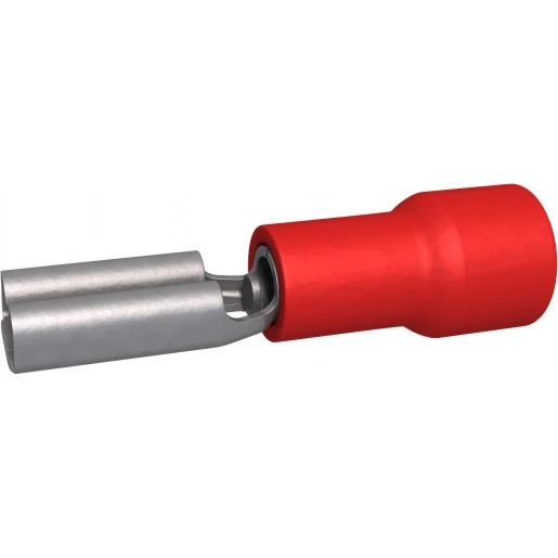 Bizline VLAKSTEKER VROUWELIJK ROOD 0.5-1.5MM2 6,35X0,8