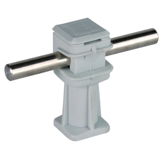 Dehn Conductor holder dehnsnap plastic grey h 36mm f.rd 8mm with m8 thread