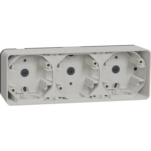 Merten Mureva Opbouwbak inbouwschakelmateriaal part box 3-voudig wit Horizontaal MUR39913