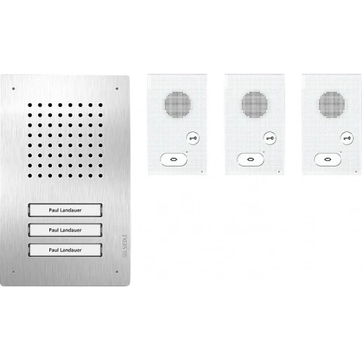 Siedle Classic Audio-set klassiek 3 binnenposten zilver 210010047-00