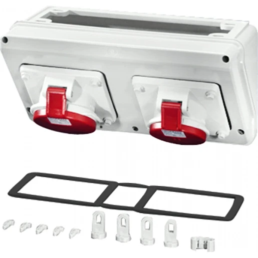 Hensel Mi Connectionbox IP44 1x16A en 1x32A 5p 400V 6h CEE Breedte 300mm
