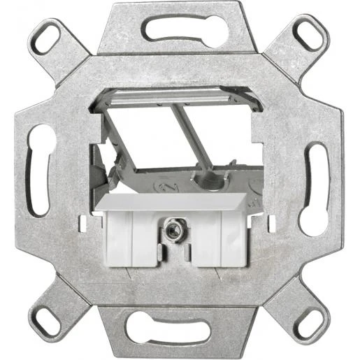 Jung Montage adapter type A Modular-Jack 2 connectoren MetaalZonder label UMA-MA2-KS2