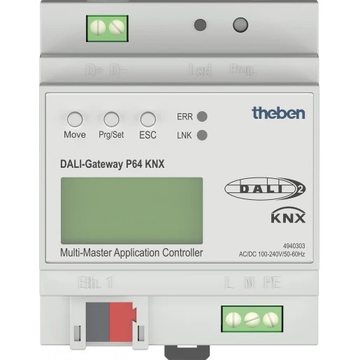 Theben DALI-gateway P64 1 kanaal multimaster DALI-2 KNX (DALI GATEWAY P64 KNX)