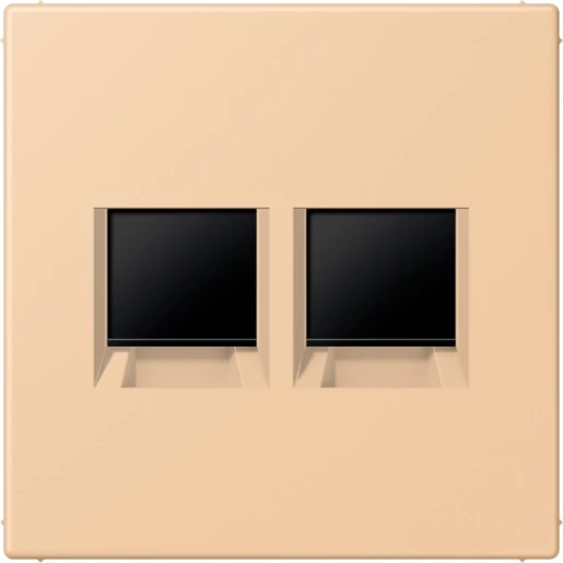 Jung LS range Afdekking centraalplaat AMP Radiall LC32122 Modular-Jack 2 connectoren Zonder label LC1969-2WE237