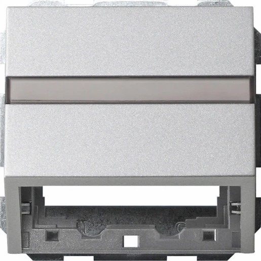Gira System 55 Datakap draagring + TK Voor dataansluitkast Bedieningselement Met label aluminium 087026