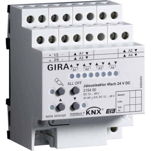 Gira Jl.act. 4-v DC 24 V hand KNX DIN-rail