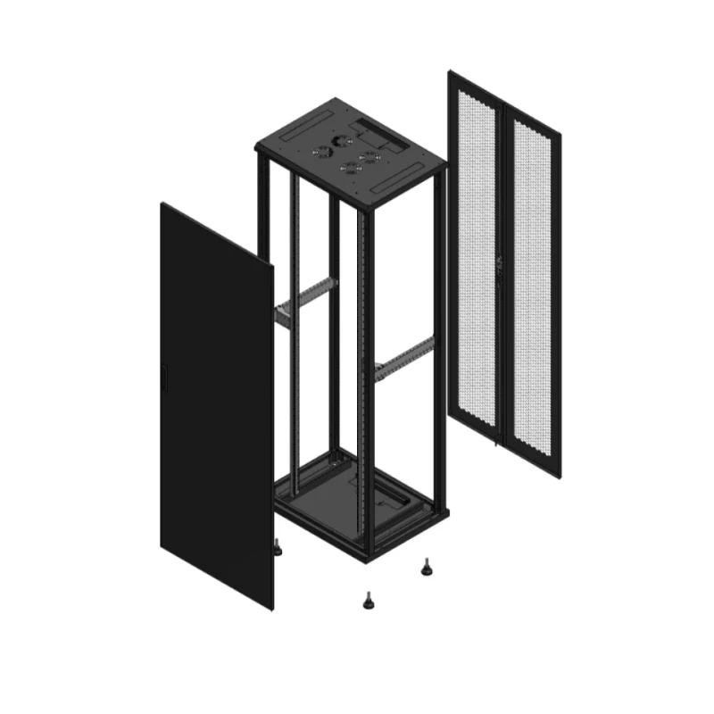 Gigamedia Vloer patchkast AV enkel TOL AR dubbel PER EX 19" 47HE 800x600mm Zwart GGM 704786PTSPPDEX