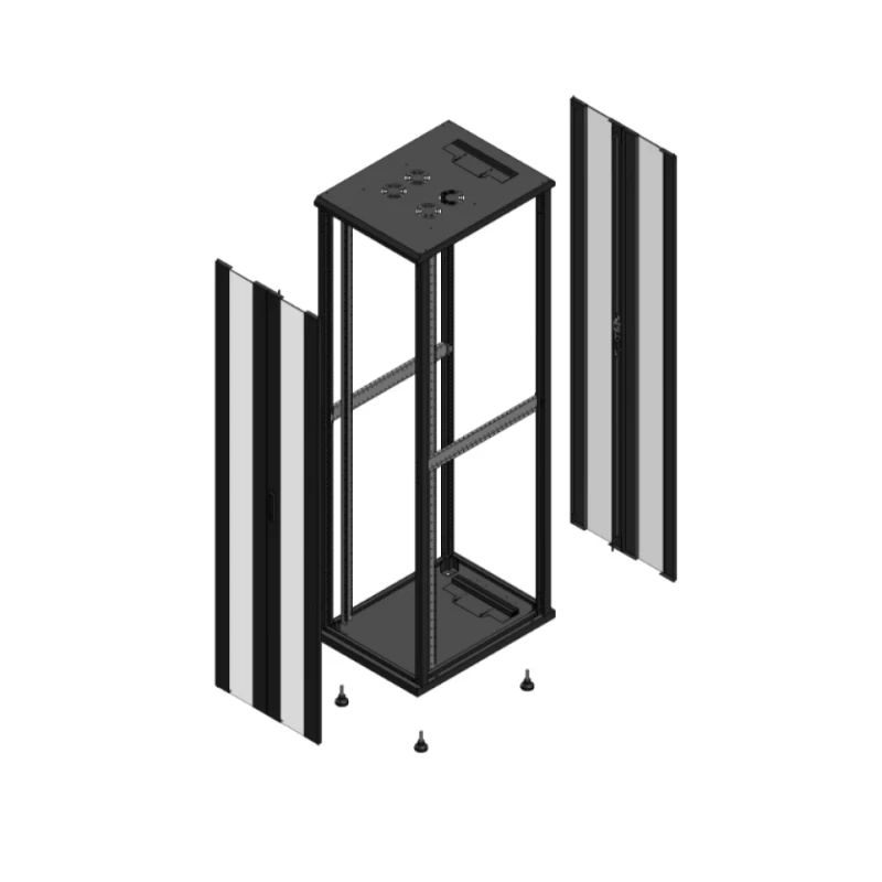 Gigamedia Vloer patchkast AV dubbel VER AR dubbel VER EX 19" 47HE 600x800mm Zwart GGM 704768PVDPVDEX