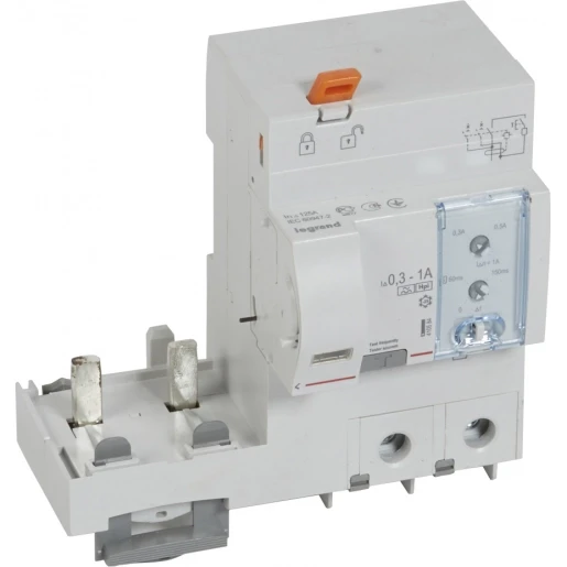 Legrand DX3 AARDLEKBLOK 2P 125A TYPE HPI INSTELBAAR 300-1000MA