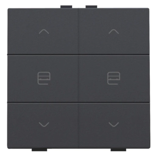 Niko Home Control Bediening motorsturing 6-voudig antraciet inbouw IP20 122-51036