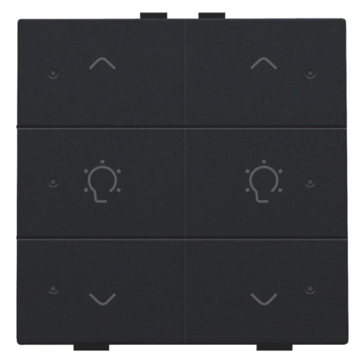 Niko Home Control Bediening dimming 6-voudig zwart inbouw IP20 RAL 9005 161-52046