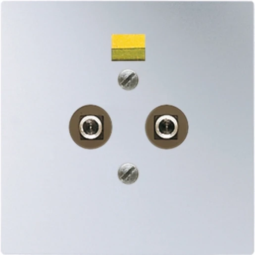 Jung LS range Potentiaal aardingscontactdoos contactdoos 2-voudig inbouw Mat aluminium AL2965-2N