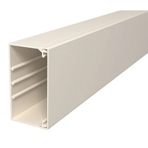 OBO WDK wandkanaal / plafondkanaal 2000x108.5x60mm PVC Bodemperforatie met deksel wit RAL 9001 6021840