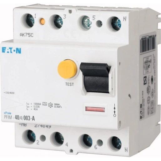 Eaton PFIM Aardlekschakelaar 4p 40A 0.03A type A 235454