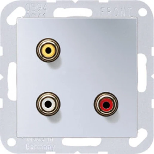 Jung A range afdekking a500 aluminium cinch audio/video MAA1031AL