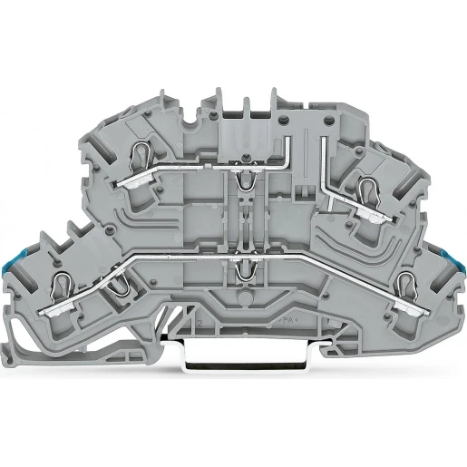 Wago Serie 2002 Verbindingsrijgklem 0,75-4mm² eendr. 0,25-2,5mm² meerdr. Grijs