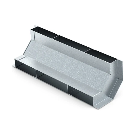 HPL stijgstuk vloergoot 290x28mm 3 compartimenten staal 821.0060