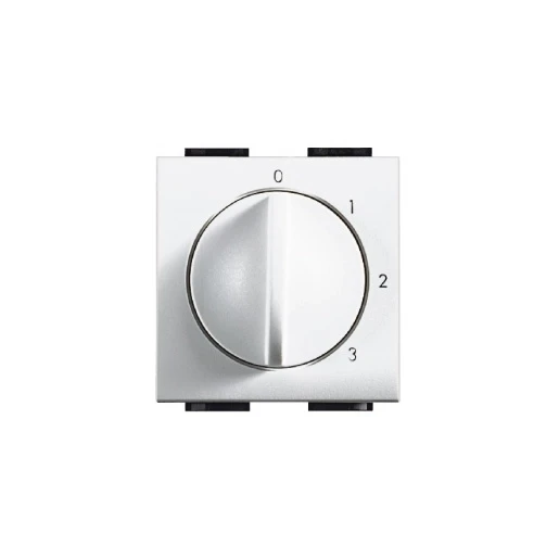 Bticino LivingLight standenschakelaar ventilator 4-p 3 snelheden inbouw Schakeling 0 - 1 - 2 - 3 3A 250V BTN4016