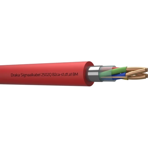 Draka 2500 BM B2CA signaalkabel 1x4x0,8mm Rood