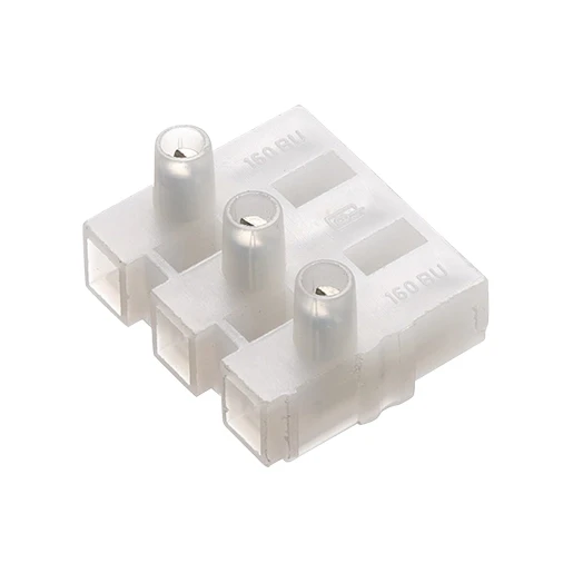 Adels STEKER INBOUW 3-POLIG FEMALE TRANSPARANT
