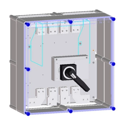 Eaton Schakelkast voorbereid voor 1 nzm4 mccb 4p