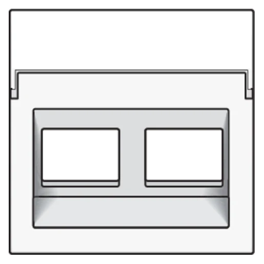 Niko Pure Centraalplaat data Modular-Jack Centraalplaat 2 connectoren Zonder label wit 154-65400