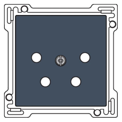 Niko Pure Centraalplaat telefoon NL Centraalplaat 1 connector Zonder label grijs 220-69010