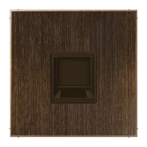 Jung LS range Centraalplaat- (onderdeel) afdekking Modular-Jack 1 connector MetaalZonder label messing ME1969-15WEAT