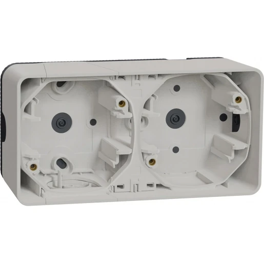 Merten Mureva Opbouwbak inbouwschakelmateriaal part box 2-voudig wit Horizontaal MUR39914