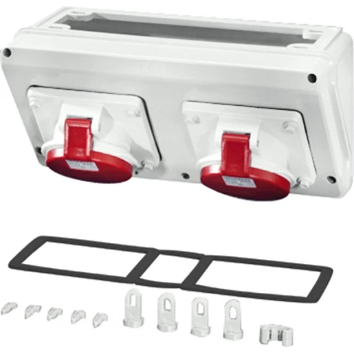 Hensel Mi Connectionbox IP44 2x32A 5p 400V 6h CEE Breedte 300mm
