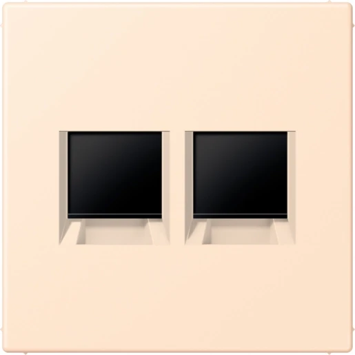 Jung LS range Afdekking centraalplaat AMP Radiall LC32123 Modular-Jack 2 connectoren Zonder label LC1969-2WE238