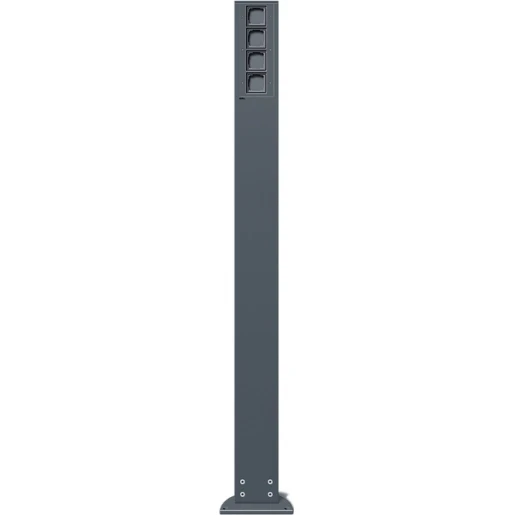 Gira Profiel 55 Energiezuil 4x lege unit energiezuil 142x75mm antraciet IP44 135628
