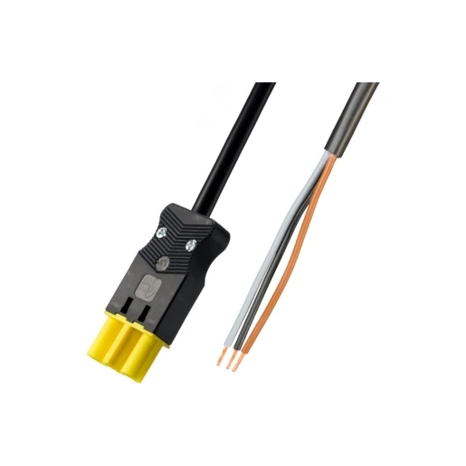 Adels Aansluitsnoer male 3-polig 1,5mm² 100cm geel (26224)